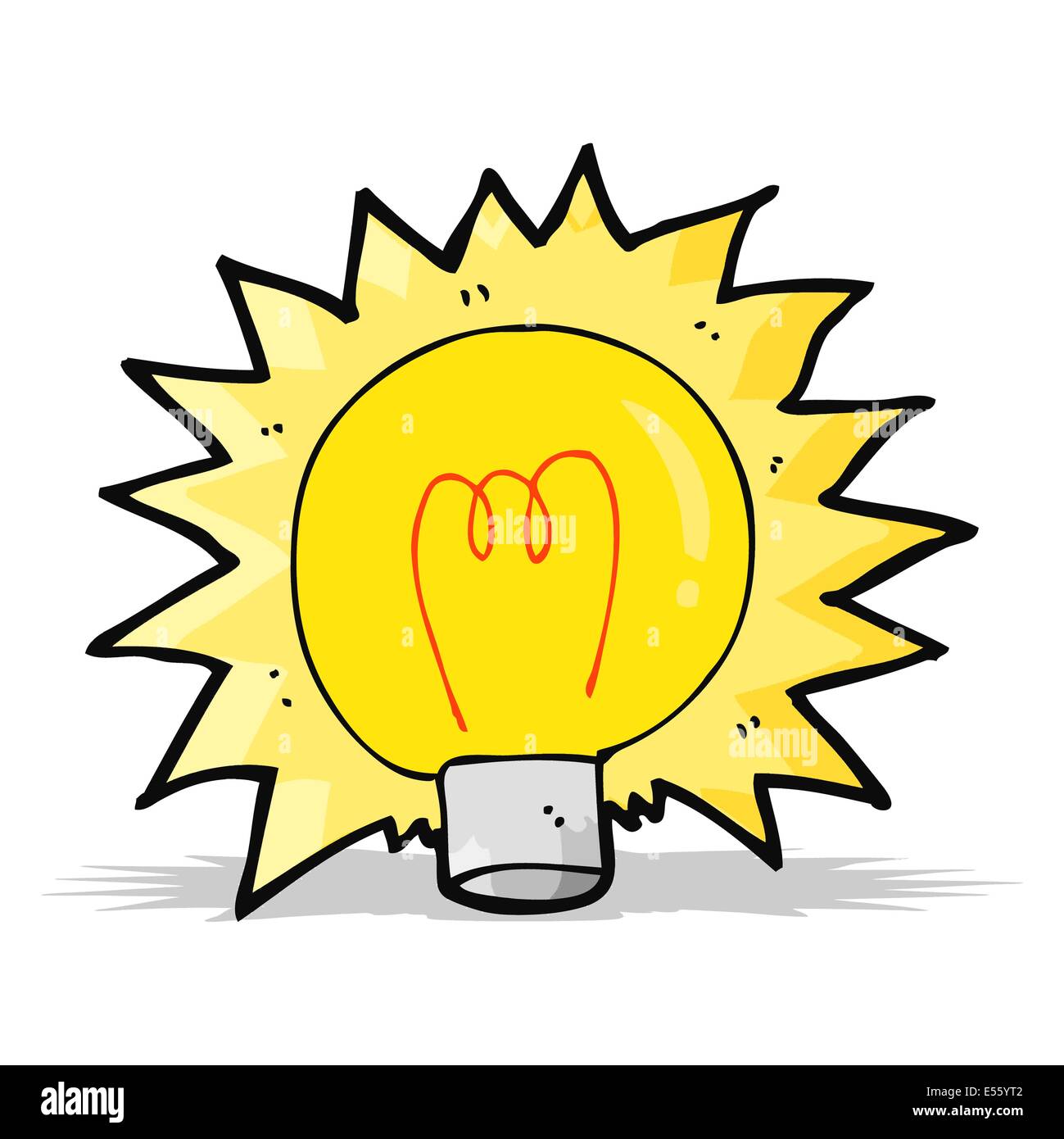 Bombilla eléctrica de dibujos animados Imagen Vector de stock - Alamy