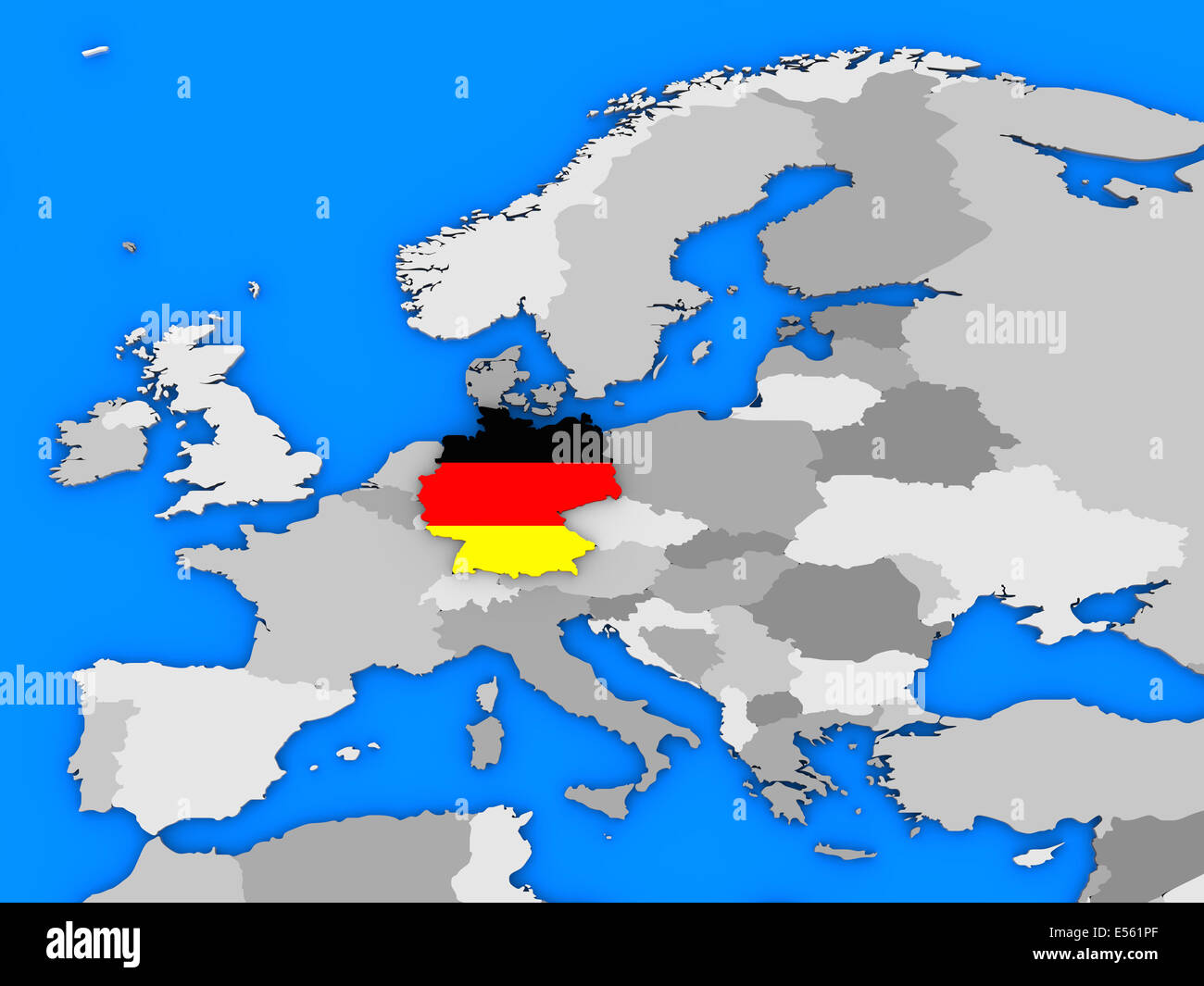 German country map fotografías e imágenes de alta resolución - Alamy
