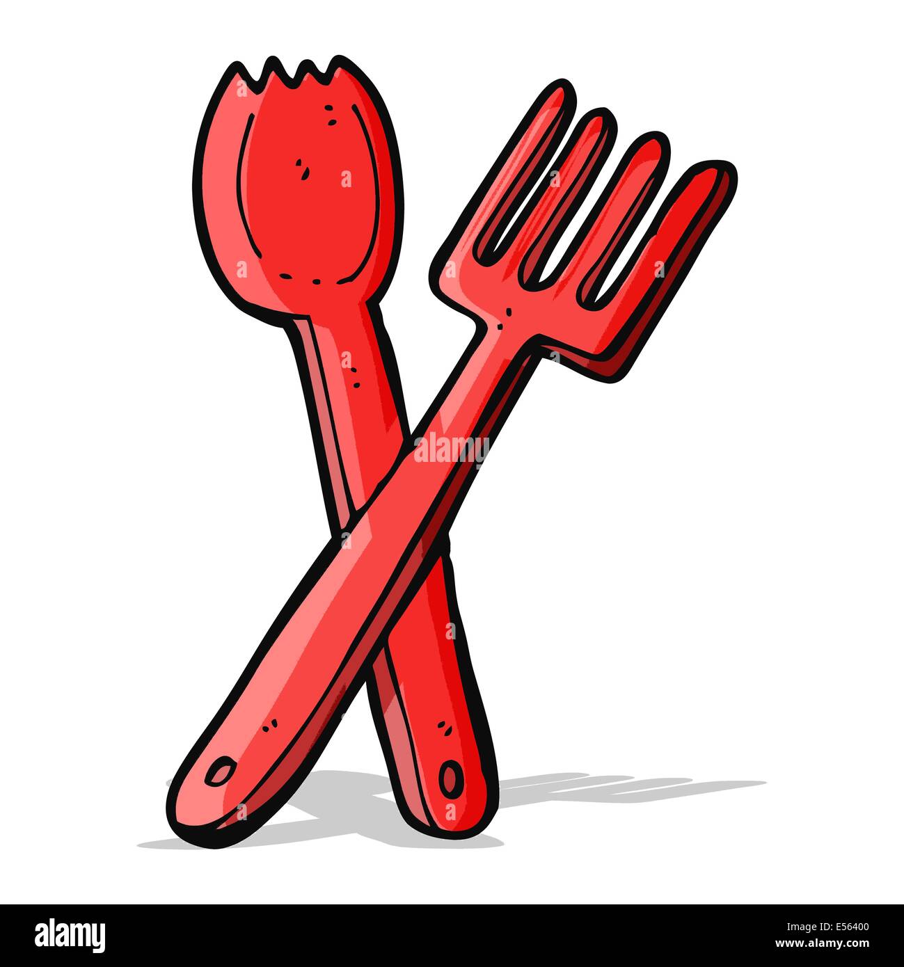 cubiertos de dibujos animados Imagen Vector de stock - Alamy