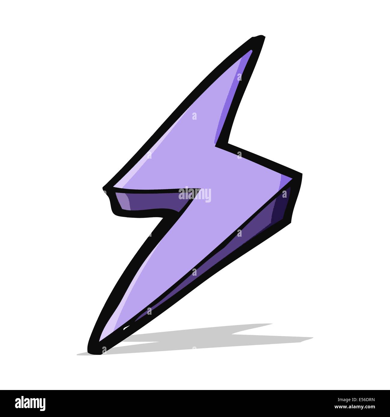 Símbolo de rayo de dibujos animados Imagen Vector de stock - Alamy