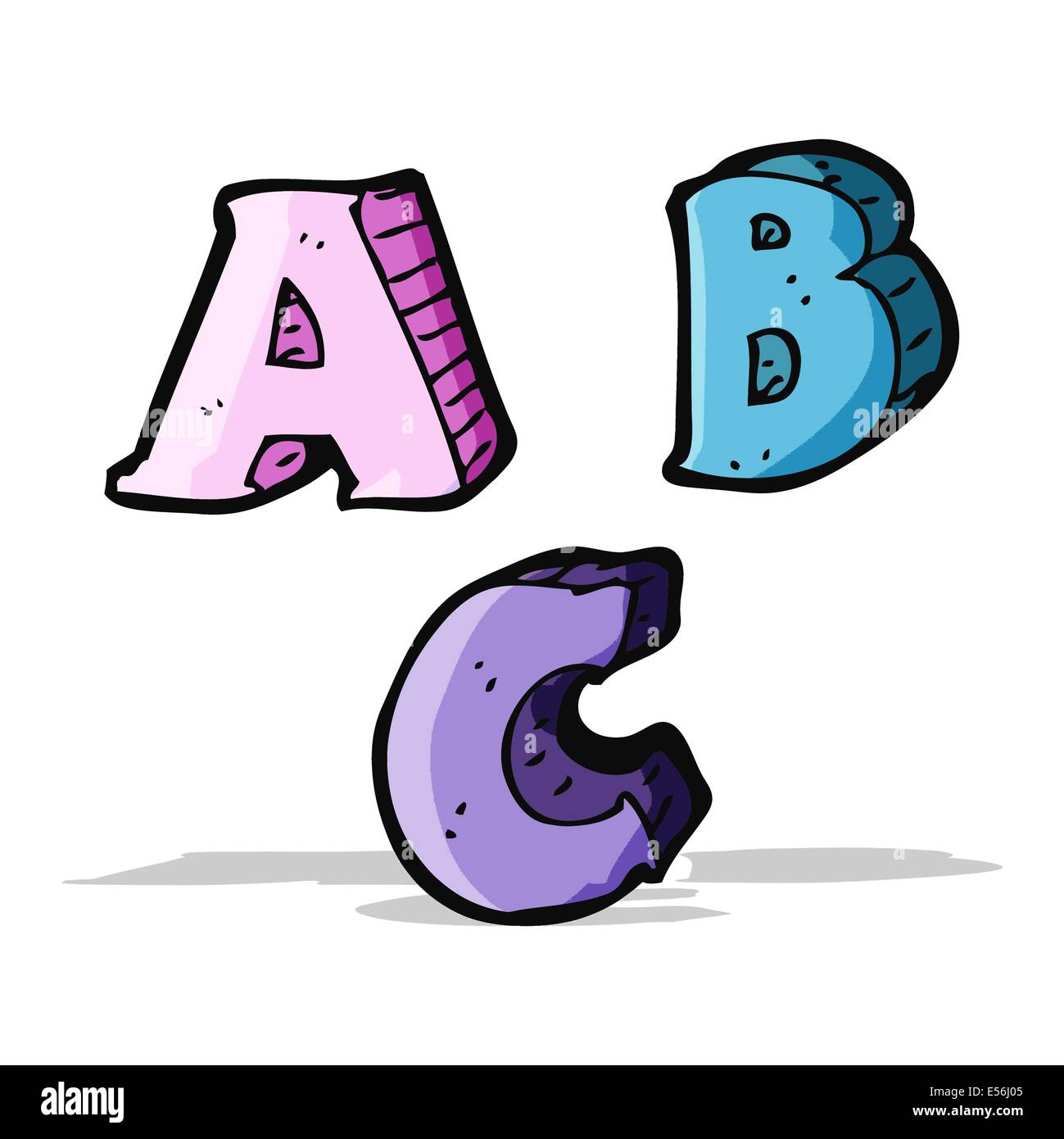 Dibujos Animados Letras Abc Imagen Vector De Stock Alamy