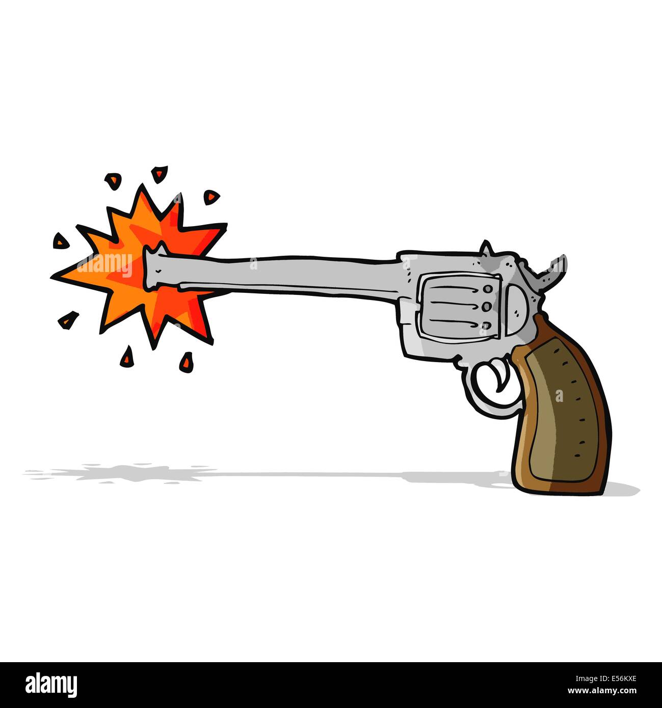 Pistola de disparo de dibujos animados Imagen Vector de stock - Alamy