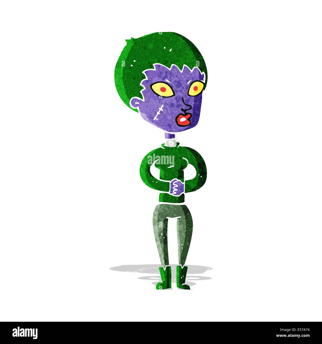 Cartoon zombie girl Imagen Vector de stock Alamy