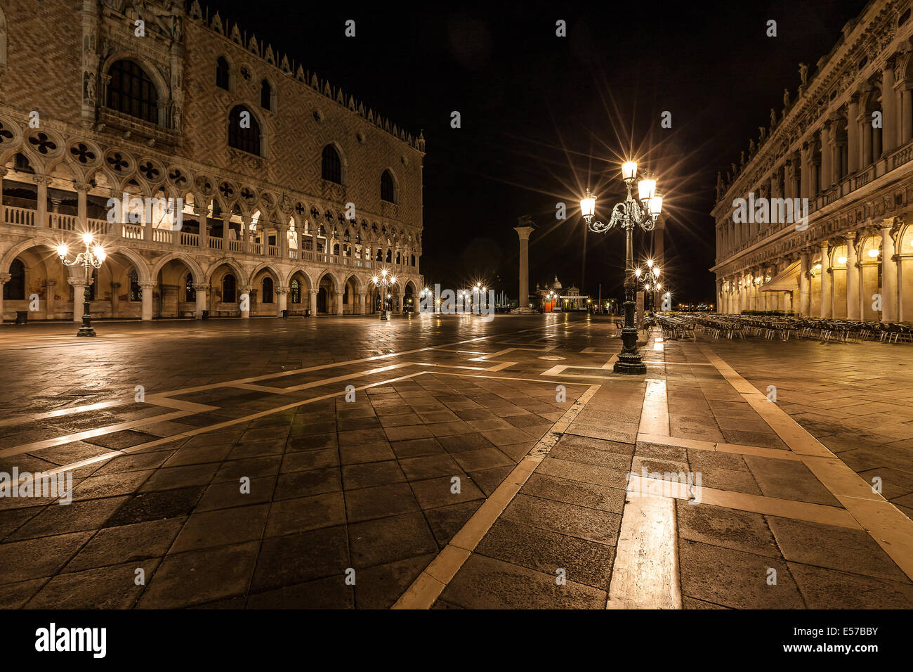 La Plaza San Marcos de Venecia Foto de stock