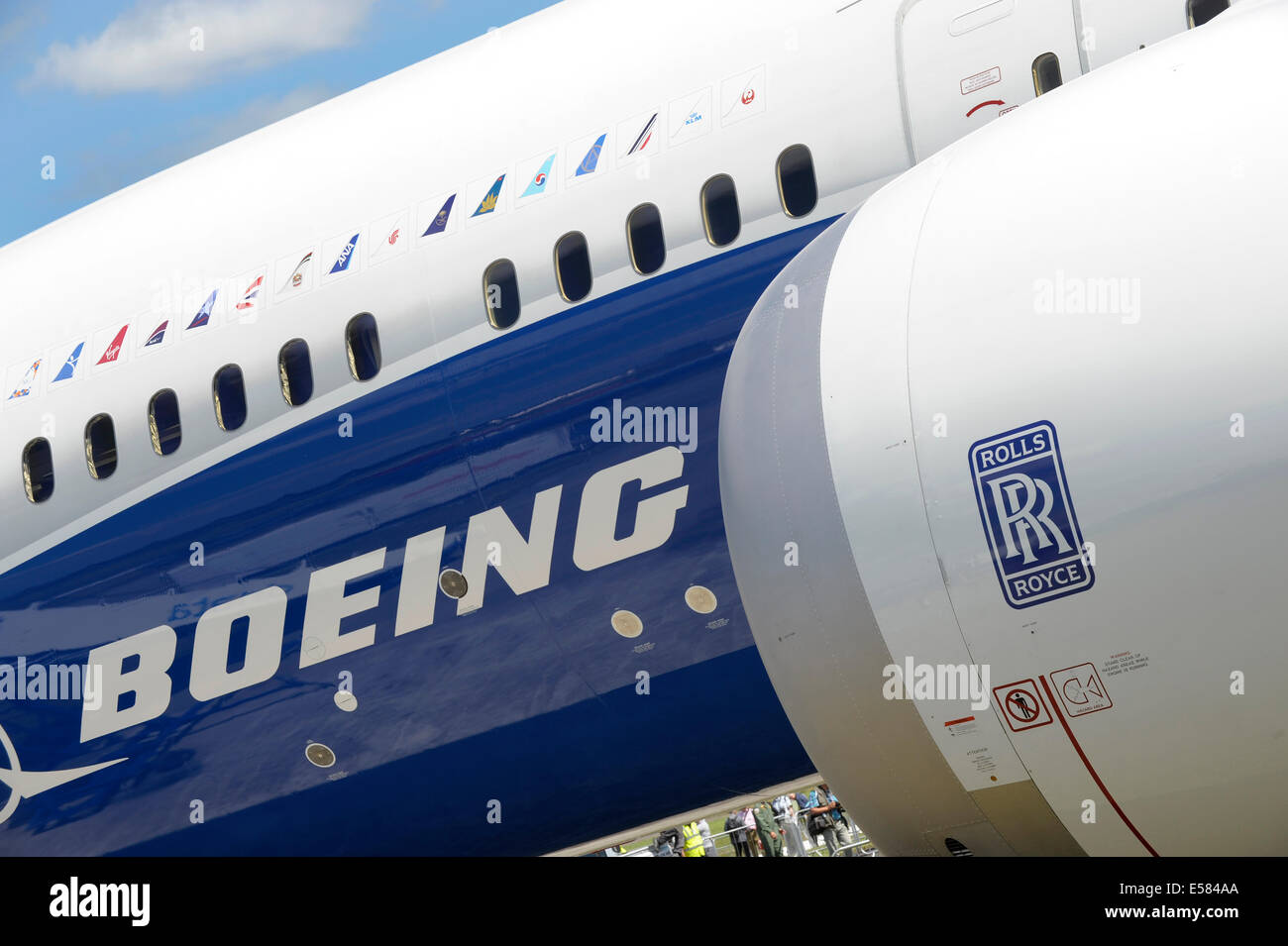 Boeing 787 Dreamliner detalle Foto de stock