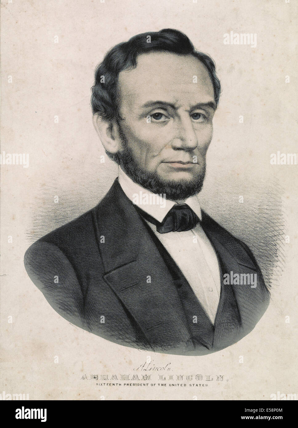 Abraham Lincoln: 16º Presidente de los Estados Unidos, circa 1861 Foto de stock