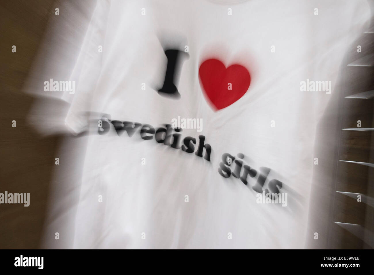 Me encanta muchachas suecas, tshirt, camiseta, Estocolmo, Suecia, Estocolmo Foto de stock