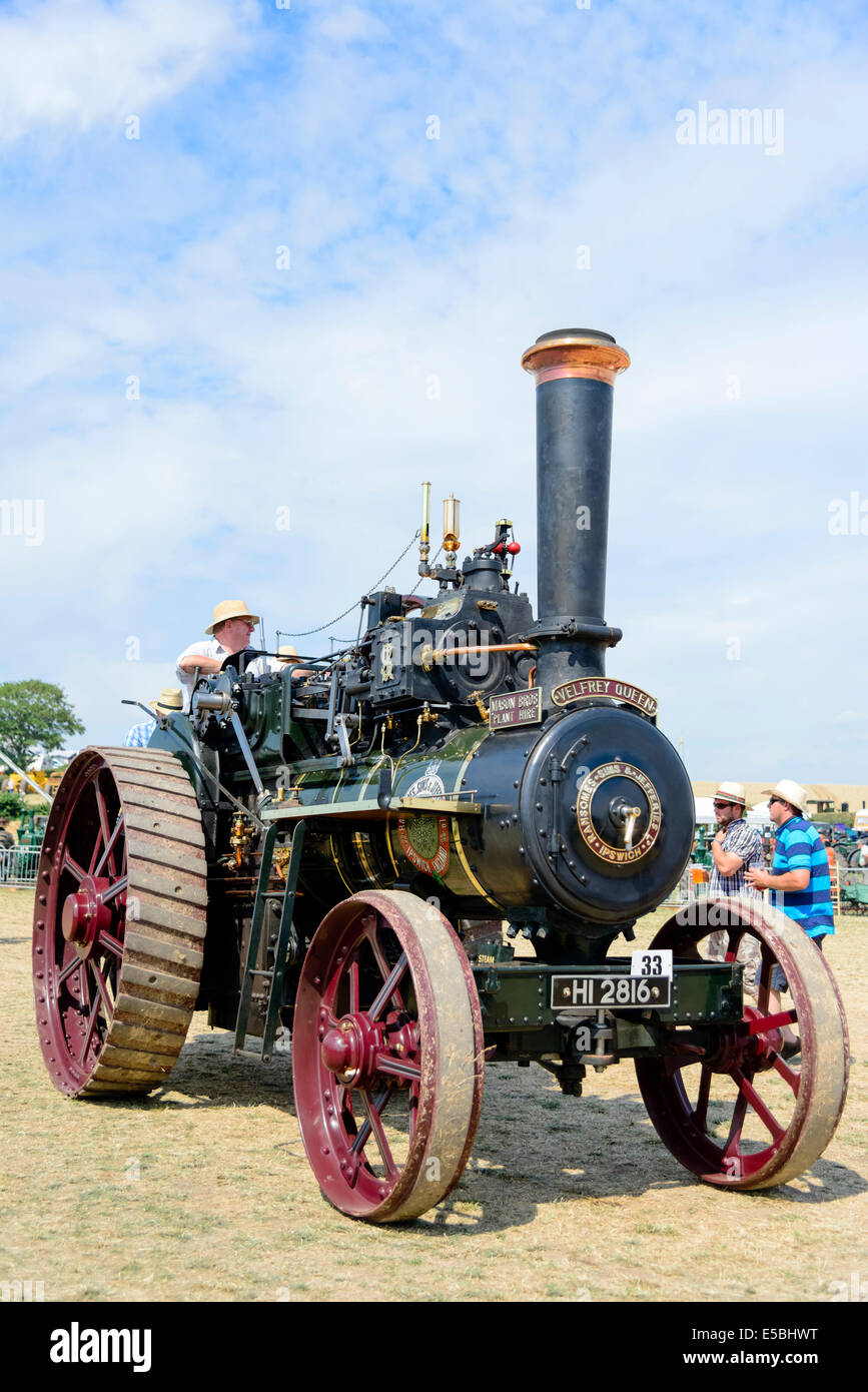 Motor de tracción de vapor en Welland Rally & Show, Worcestershire, Reino Unido. Foto de stock