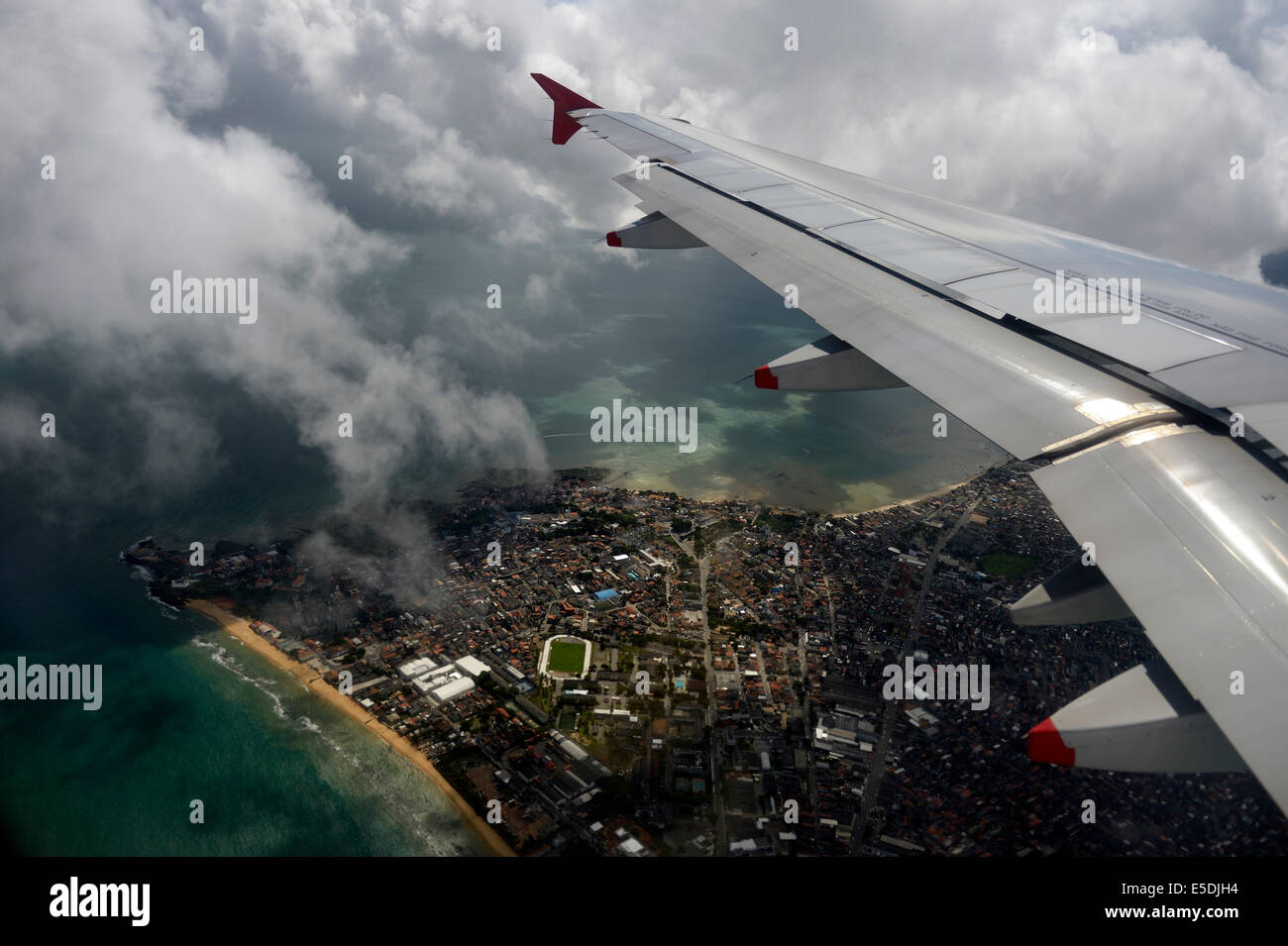 Brasil, Salvador da Bahia, vista aérea con ala Foto de stock
