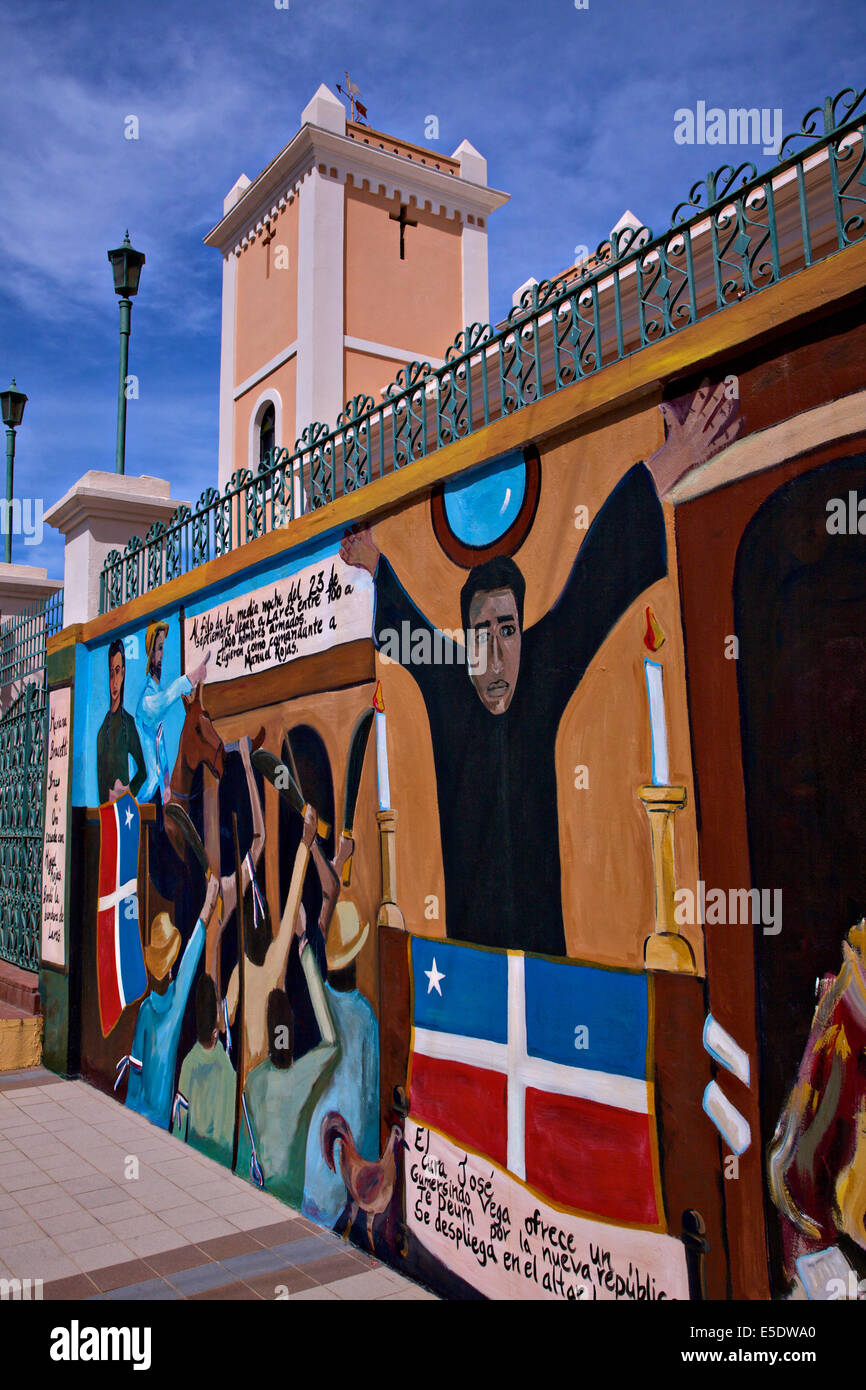 Mural en honor de la Batalla del pepino o la batalla del pepino en San