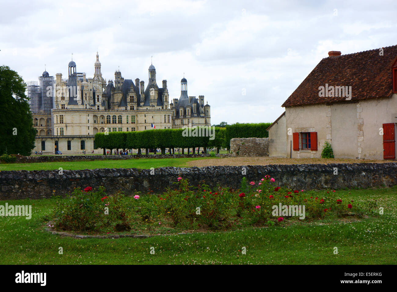 Castillo de Chambord, el departamento de Loir-et-Cher, Francia Foto de stock