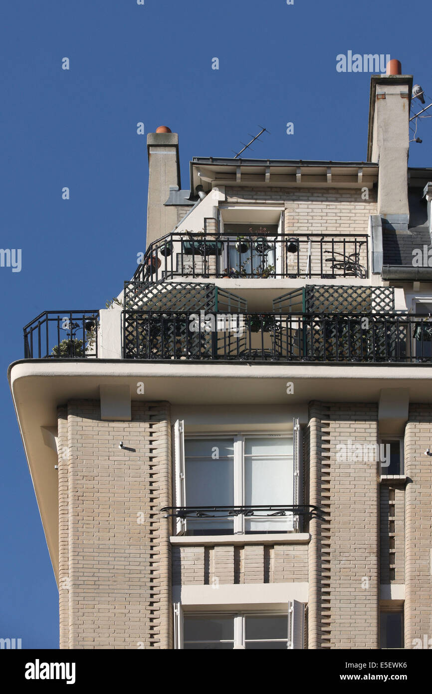 Francia, paris 16e, 120 avenue mozart, villa flore, immeuble