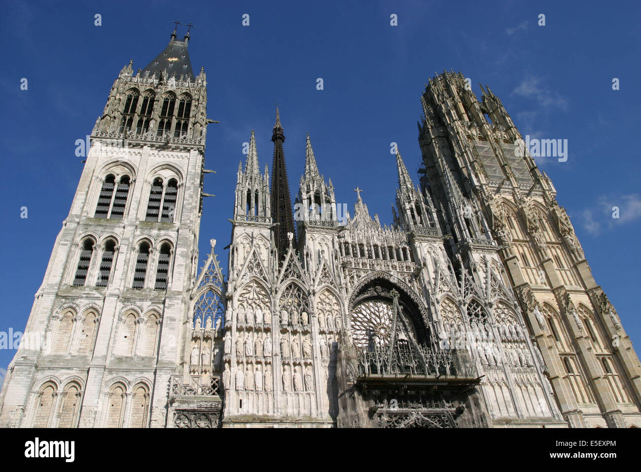 Francia, Haute Normandie, Seine Maritime, Rouen, la catedral de Notre Dame, la tour de beurre et