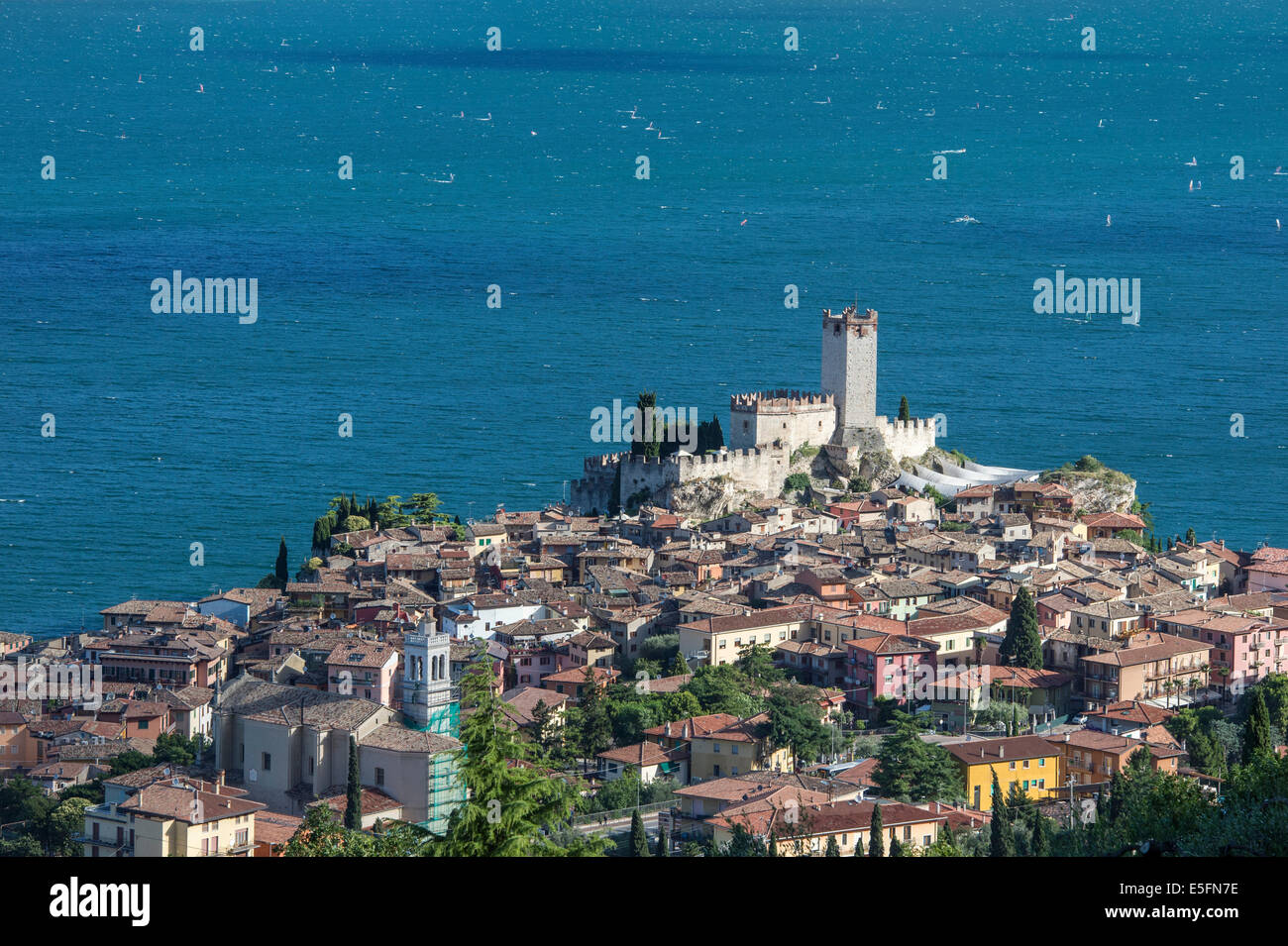 Castello Scaligero, Lago de Garda, Malcesine, provincia de Verona, Véneto, Italia Foto de stock
