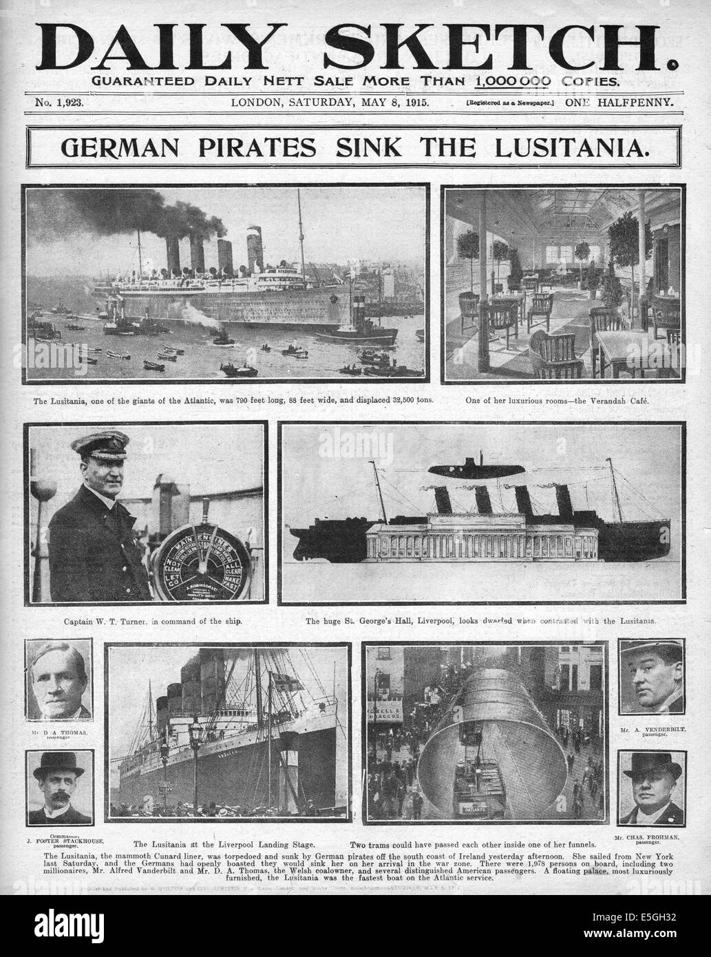 Rms lusitania hundimiento fotografías e imágenes de alta resolución Alamy