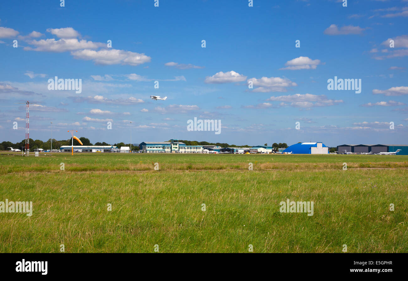 Aeropuerto de Oxford Kidlington, Oxfordshire, Inglaterra Foto de stock