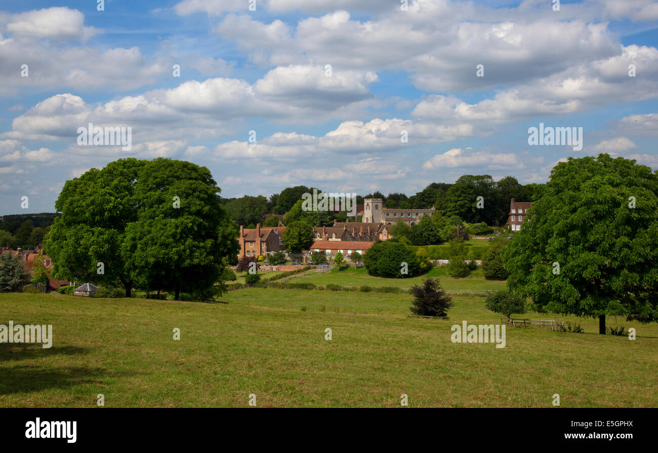 Vista de la aldea de Ewelme, Oxfordshire, Inglaterra Foto de stock