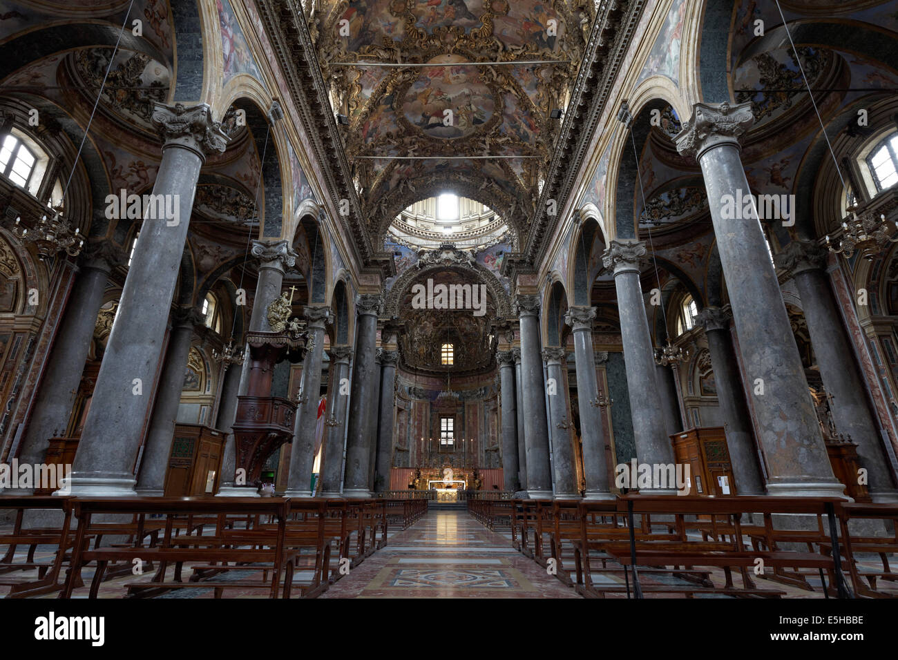 Iglesia barroca de San Giuseppe dei Teatini, Palermo, Provincia de Palermo, Sicilia, Italia Foto de stock