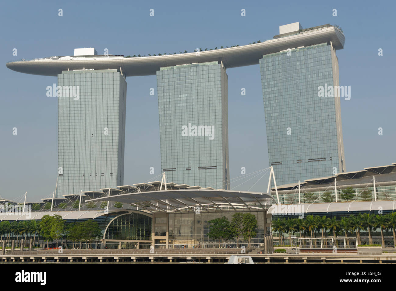Marina Bay Sands Hotel, Raffles Place, depósito de marina bay, Singapur Foto de stock