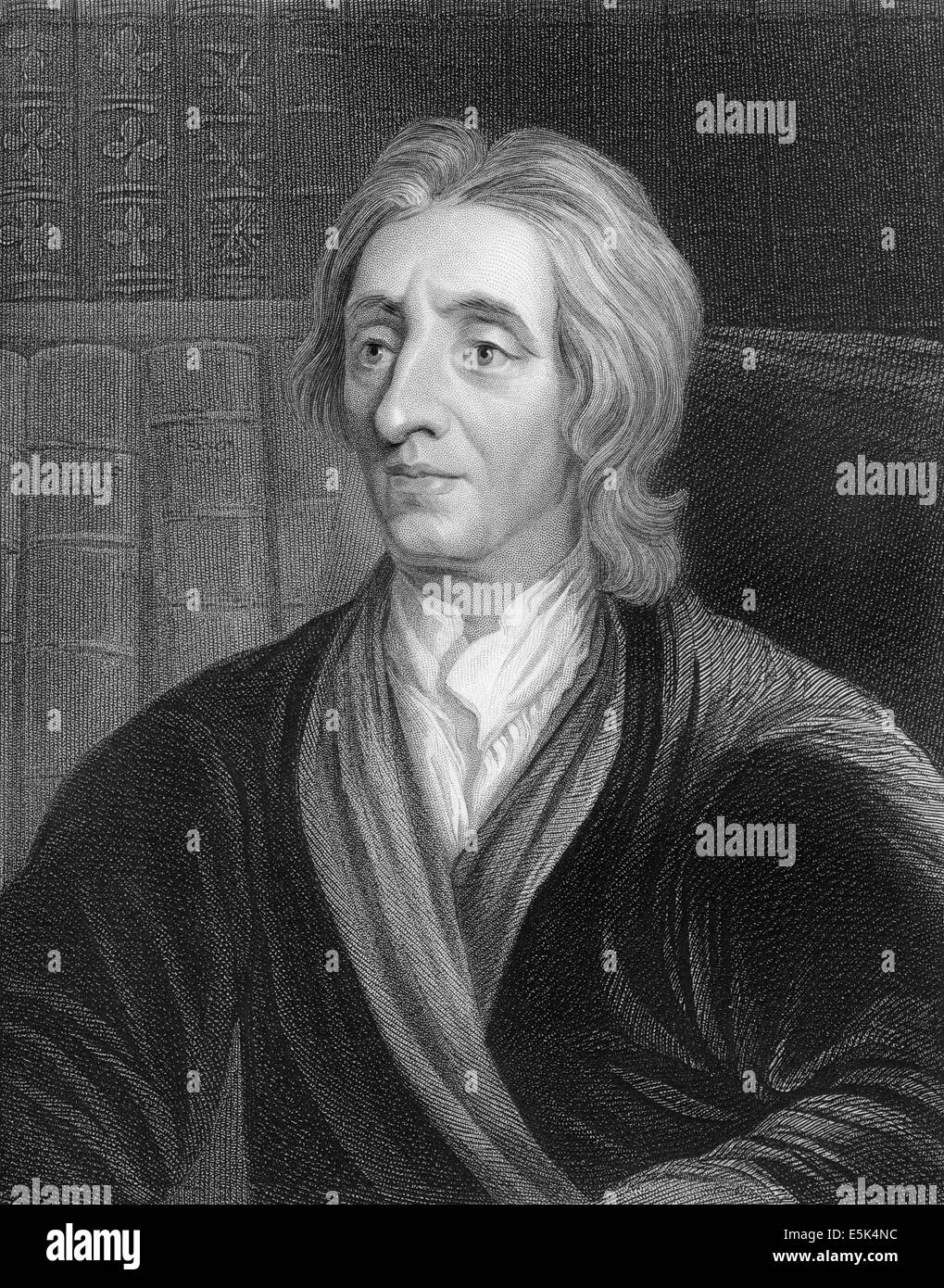 Retrato de John Locke, 1632 - 1704, un filósofo inglés y líder de pensamiento de la ilustración, Foto de stock