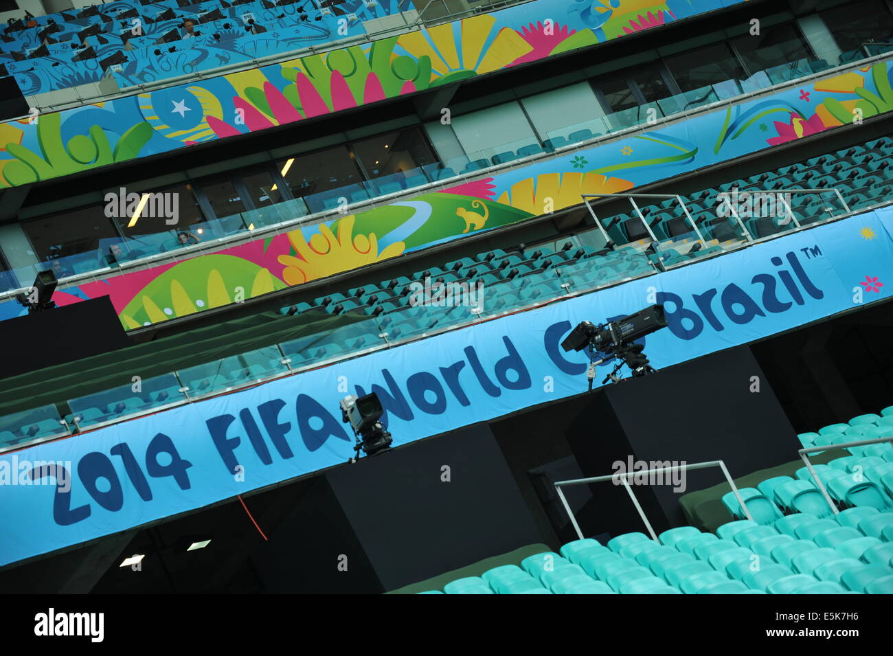 Arena Fonte Nova, la Copa Mundial de la FIFA 2014, Salvador da Bahia, Brasil. Sólo para uso editorial. Foto de stock
