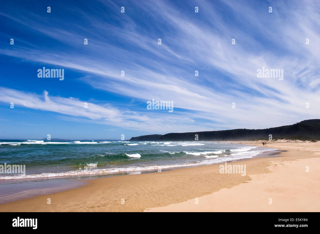 Beach, Garden Route, Storm Desembocadura, Plettenberg Bay, Western Cape, Sudáfrica Foto de stock