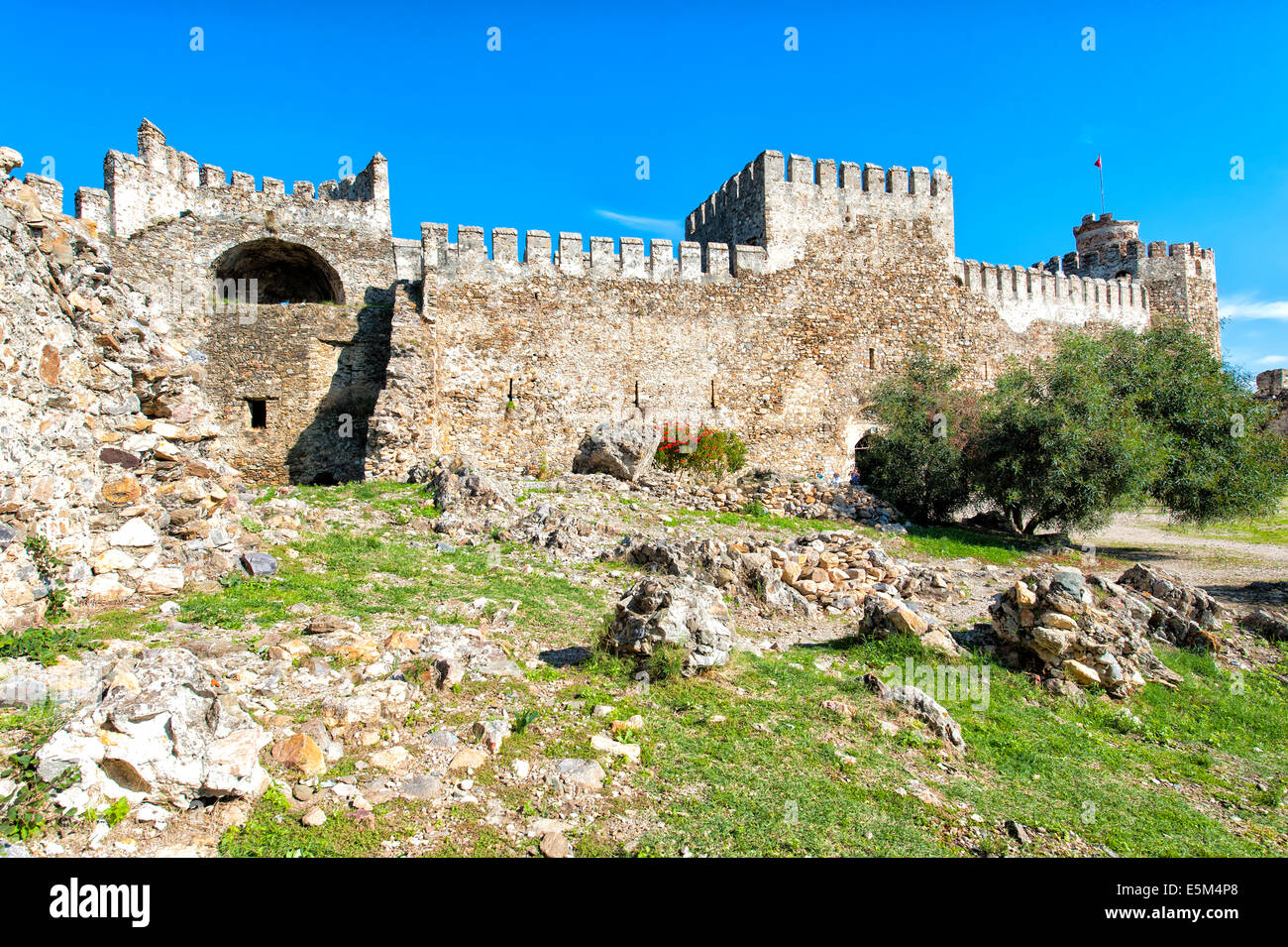 Mamure castillo, Anamur, Anatolia, en el suroeste de Turquía Foto de stock