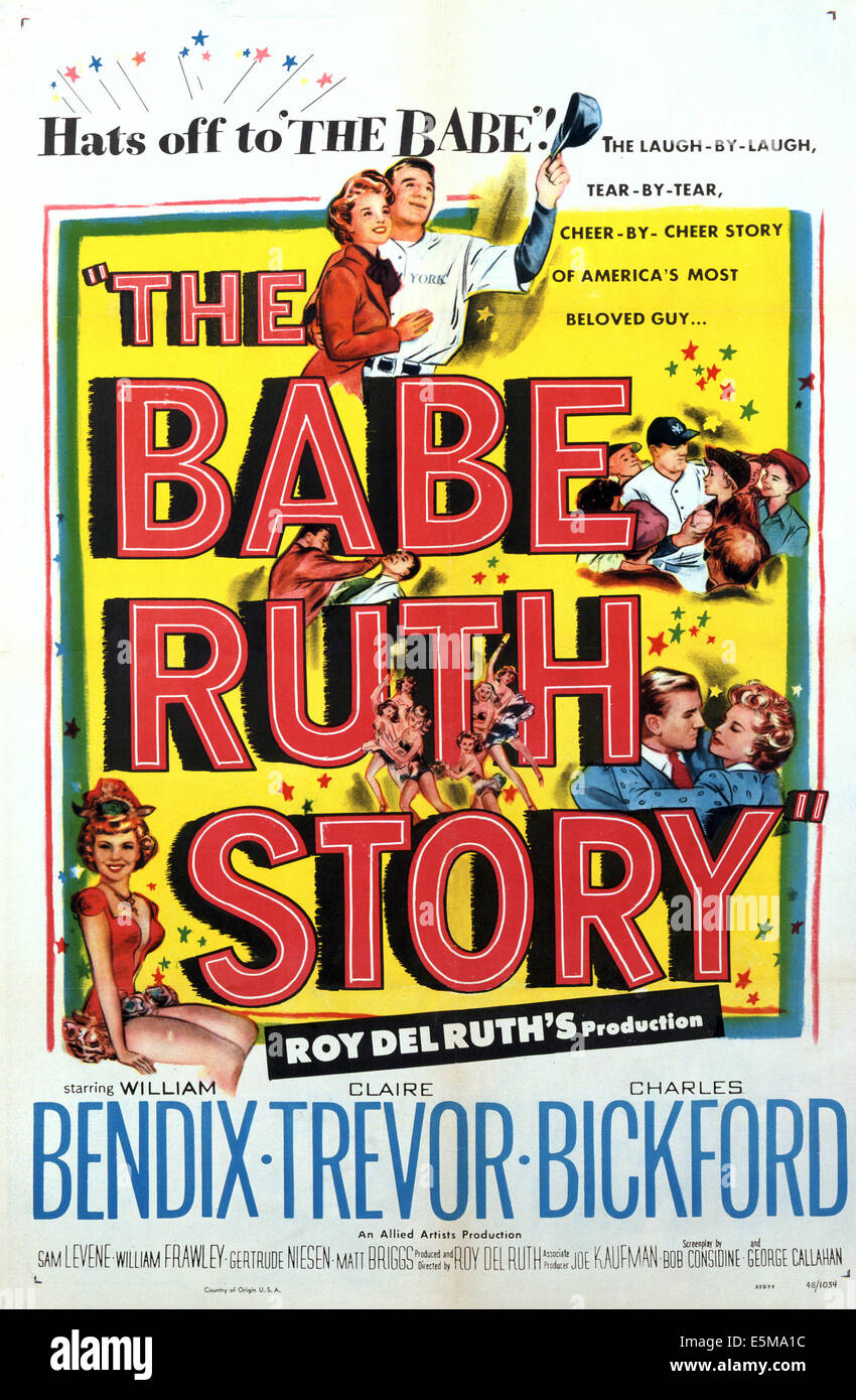 El Babe Ruth Story, 1948. Foto de stock
