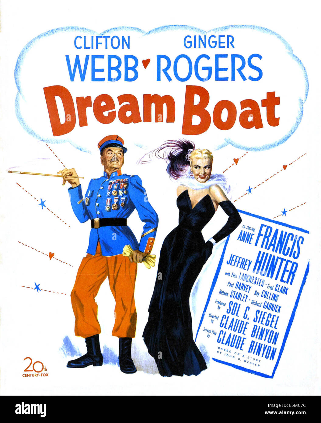DREAMBOAT, Clifton Webb, Ginger Rogers, 1952. TM y Copyright © 20th Century Fox Film Corp. Todos los derechos reservados, cortesía de: Foto de stock