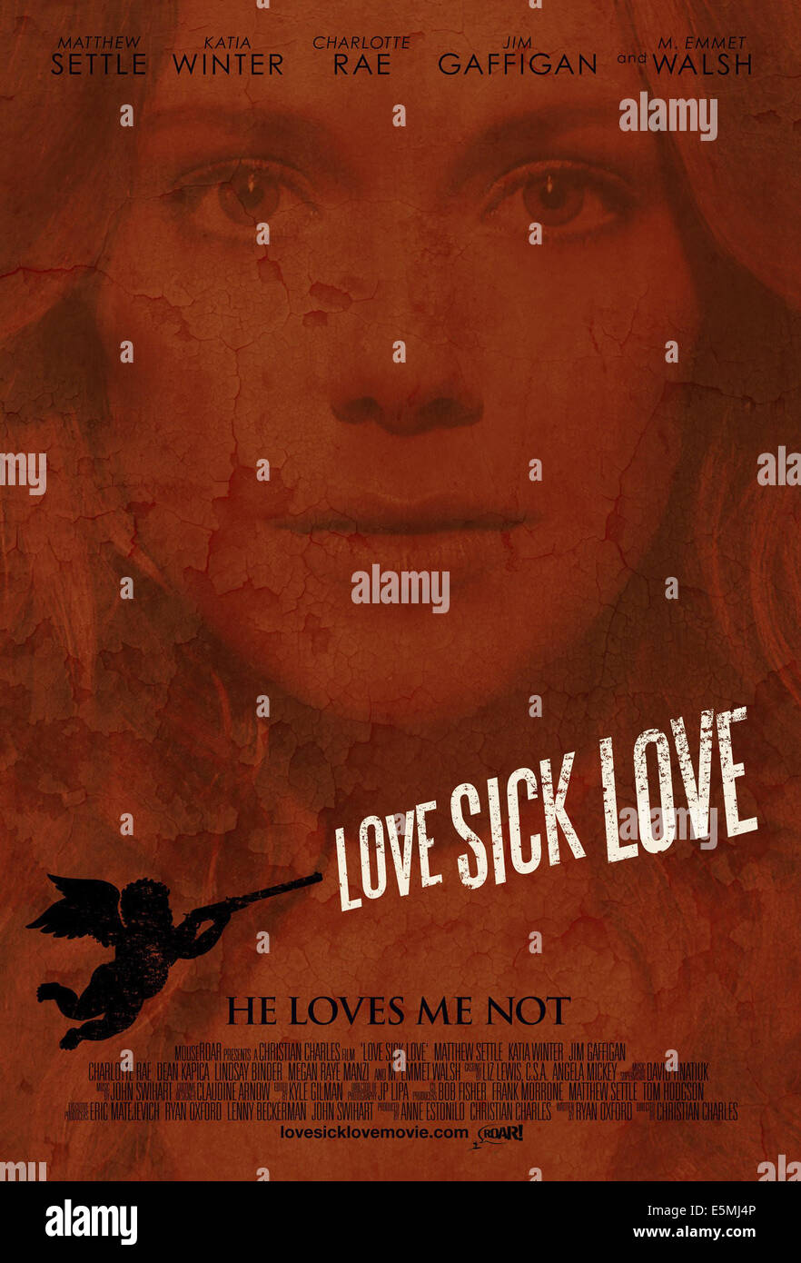LOVE SICK, nos encanta el arte de póster, Katia Invierno, 2012. Foto de stock