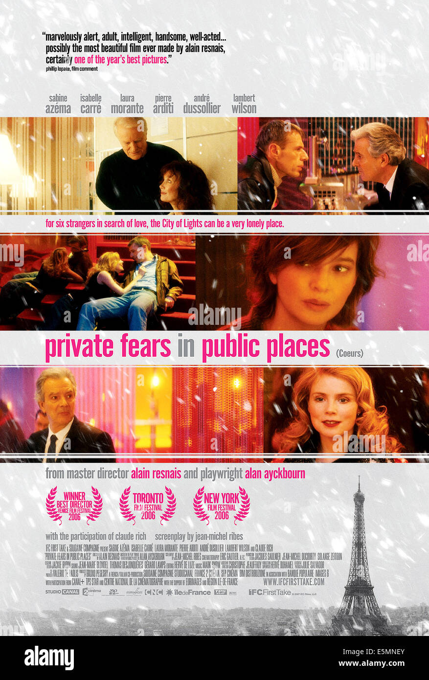 Miedos privados En lugares públicos (aka COEURS), fila superior: André Dussollier, Sabine Azema, Lambert Wilson, Pierre Arditi, oriente Foto de stock