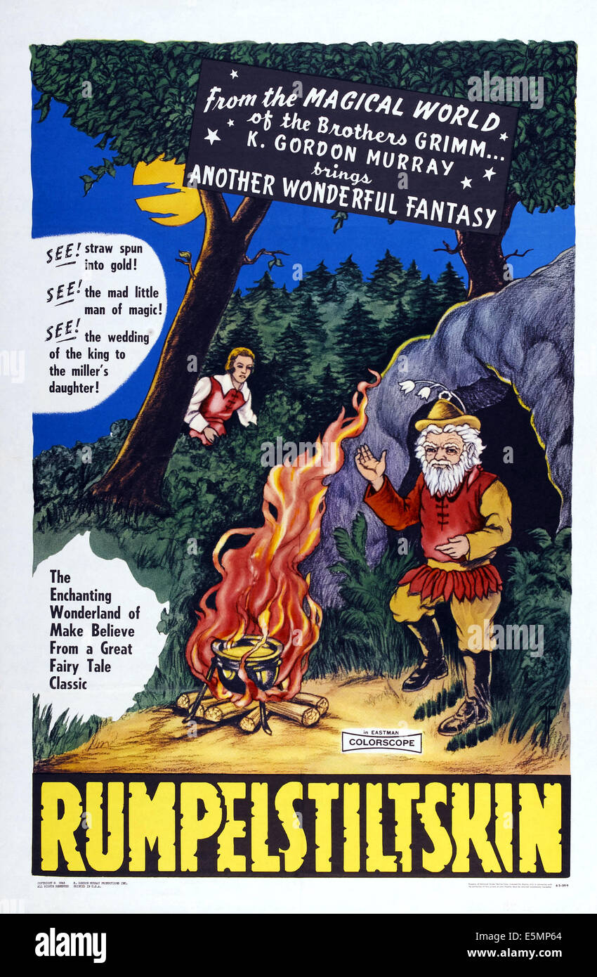 RUMPELSTILTSKIN, (aka RUMPELSTILZCHEN), nosotros póster, 1955