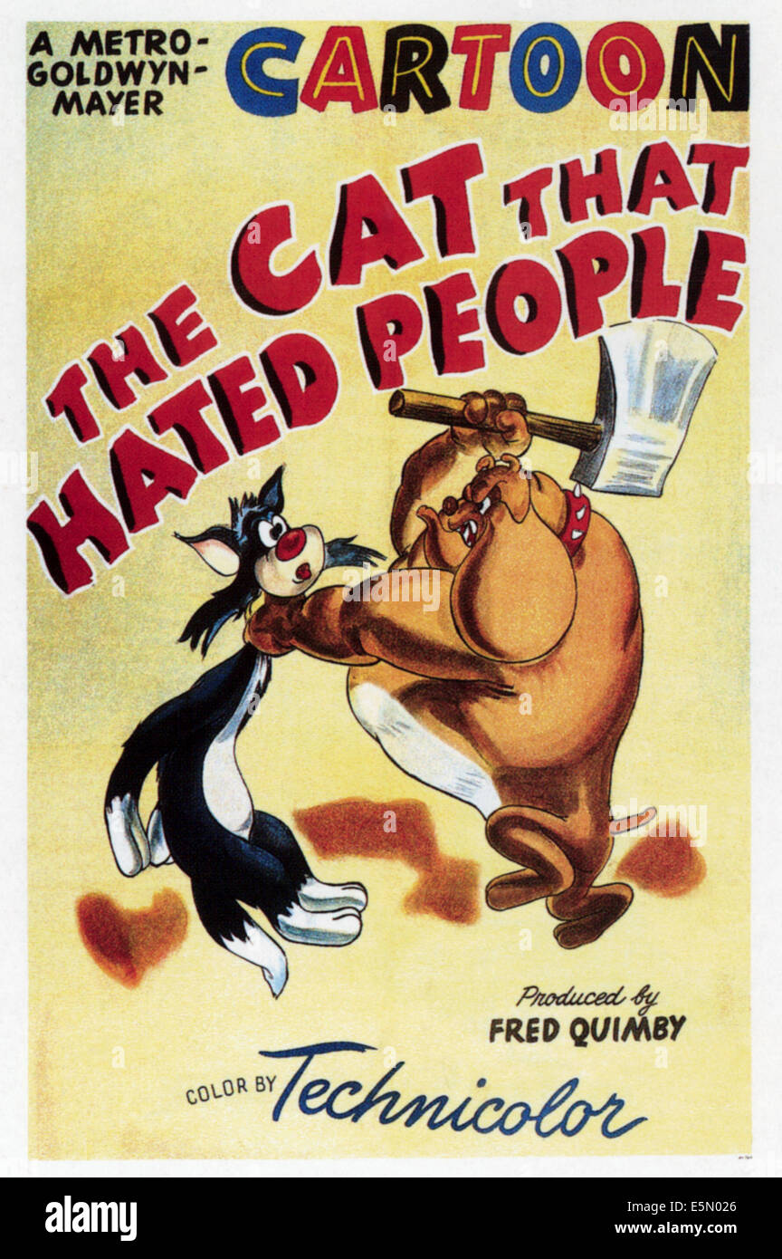 El gato que odiaba a la gente, de 1948. Foto de stock