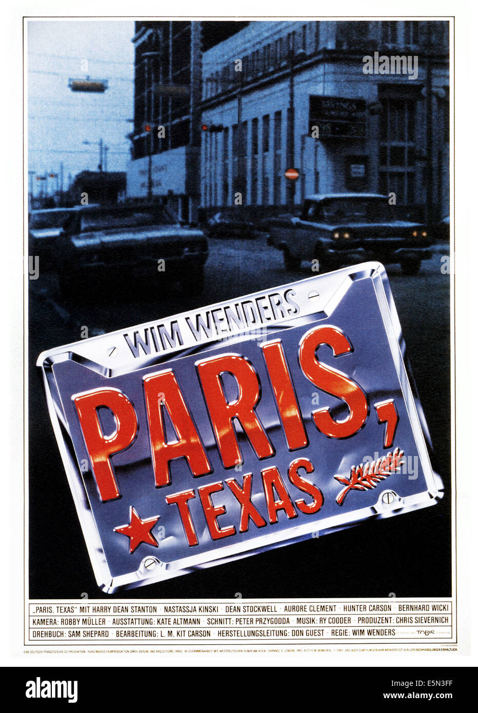 PARIS, TEXAS, Alemán poster art 1984, TM y Copyright ©20th Century Fox Film Corp. Todos los derechos reservados. Cortesia/Everett Foto de stock