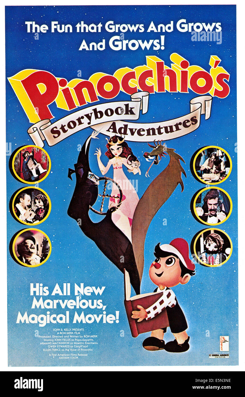 PINOCCHIO'S STORYBOOK aventura, 1979 Foto de stock
