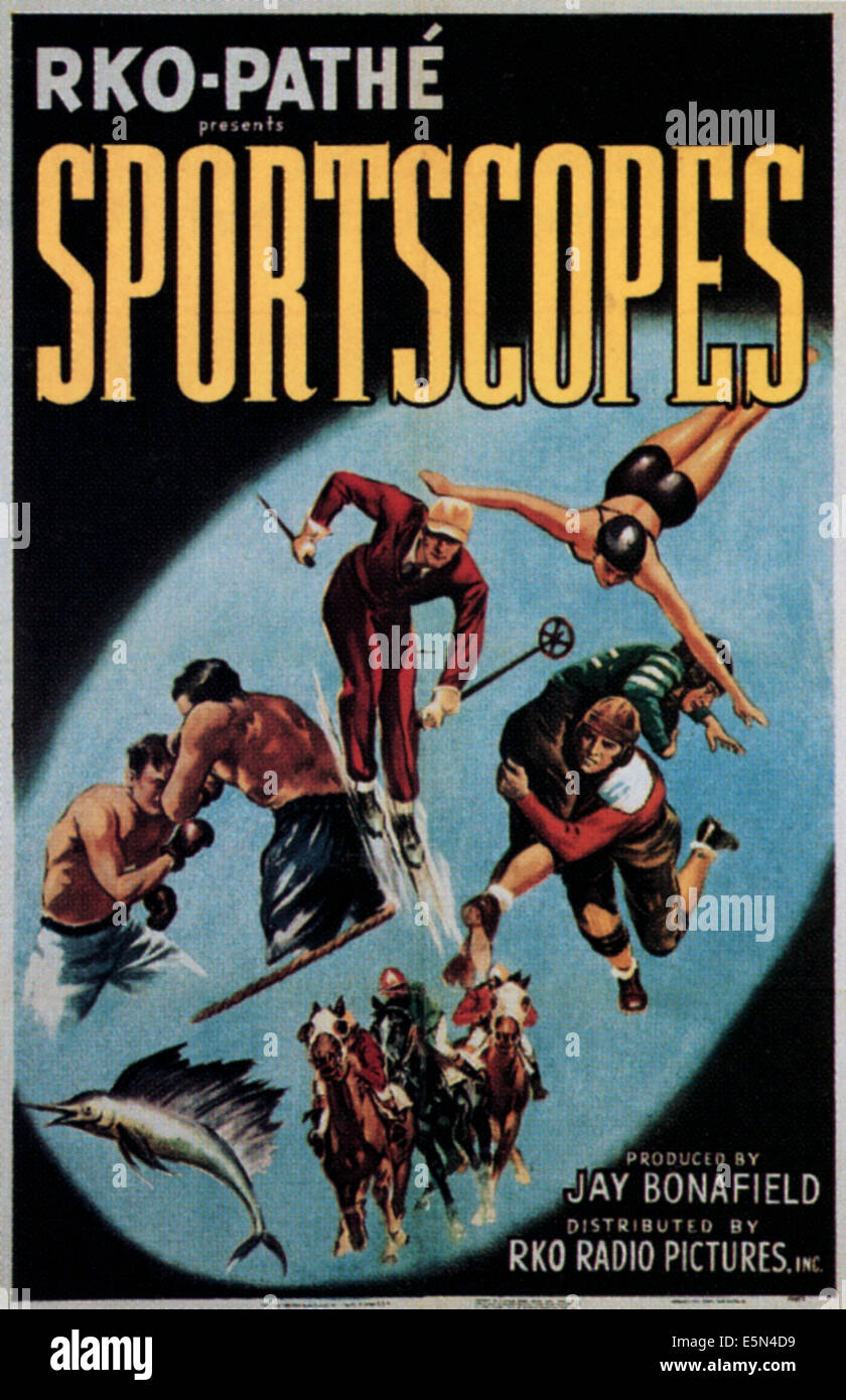 SPORTSCOPES, 1947 Foto de stock