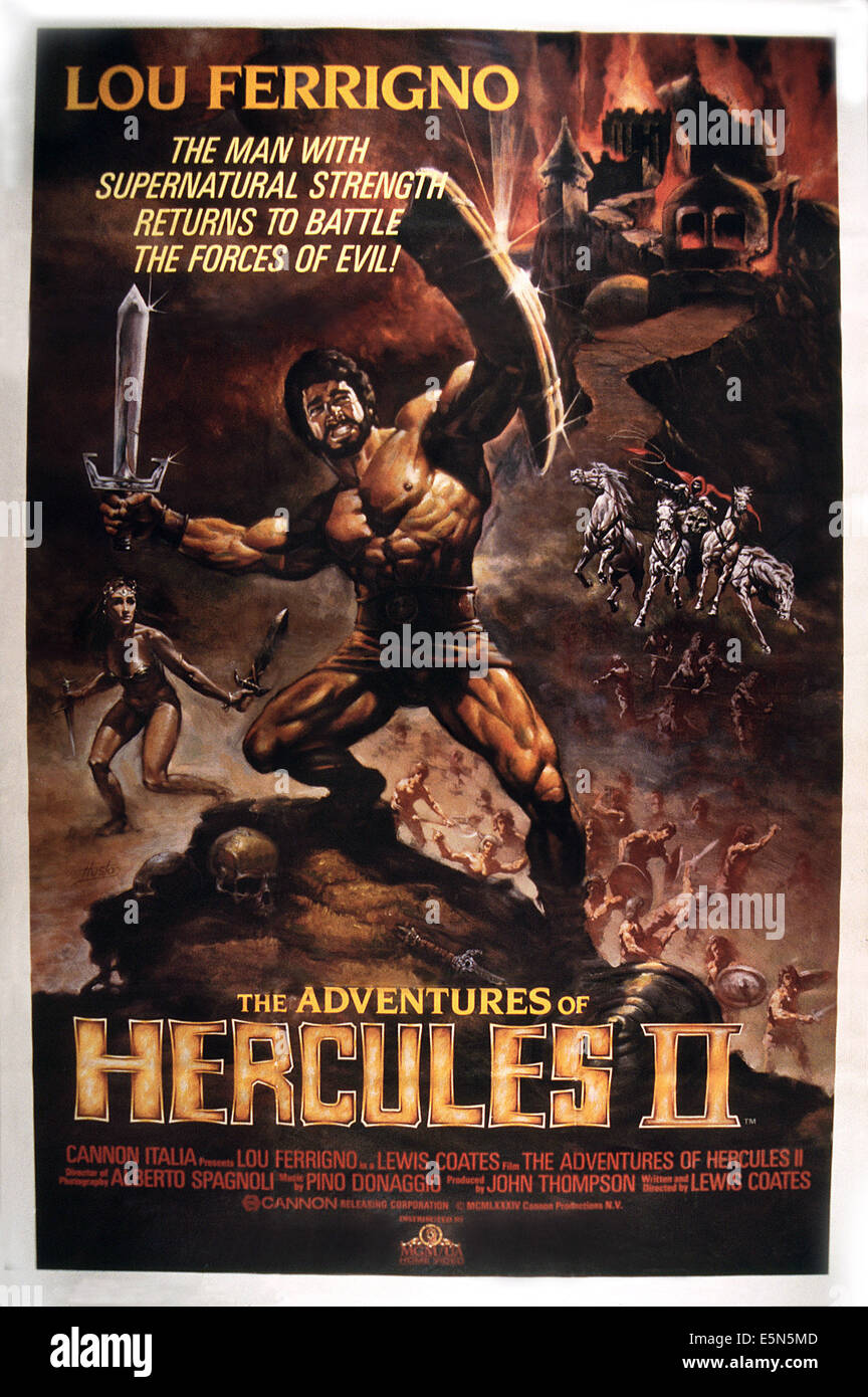 Las aventuras de Hércules II, (aka LE AVVENTURE DELL'incredibile ERCOLE), Lou  Ferrigno, 1985 © Cañón Films/cortesía Everett Fotografía de stock - Alamy