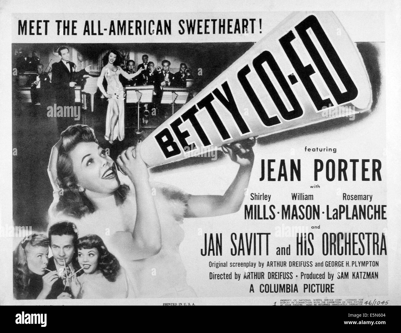 BETTY CO-ED, Jean Porter (centro), arriba a la izquierda: Jan Savitt, Jean  Porter, abajo a la izquierda: Shirley Mills, William Mason, Jean Fotografía  de stock - Alamy