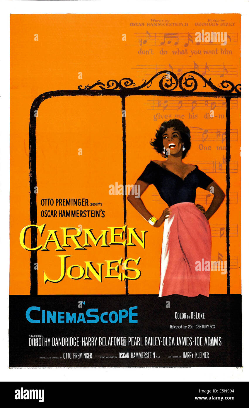 CARMEN JONES, Dorothy Dandridge, 1954. TM y Copyright 20th Century Fox Film Corp. Todos los derechos reservados. Foto de stock