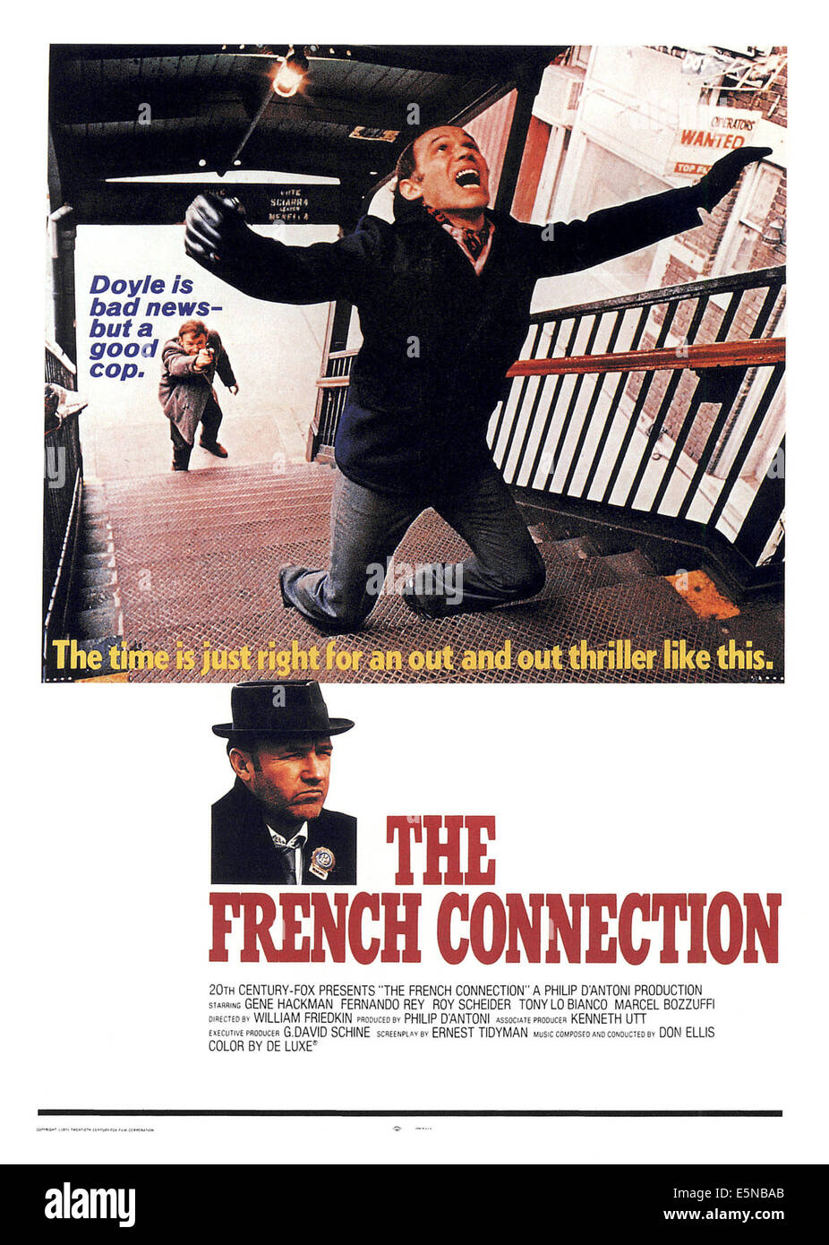 La conexión francesa, Gene Hackman, Marcel Bozzuffi, 1971 TM y Copyright © 20th Century Fox Film Corp. Todos los derechos reservados. Foto de stock