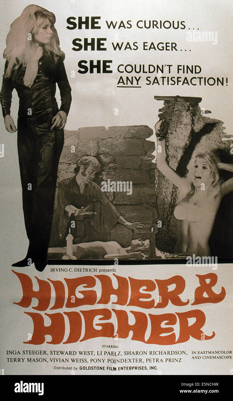 Más y más alto, (aka ICH EIN GROUPIE), póster, Ingrid Steeger (izquierda), 1970 Foto de stock