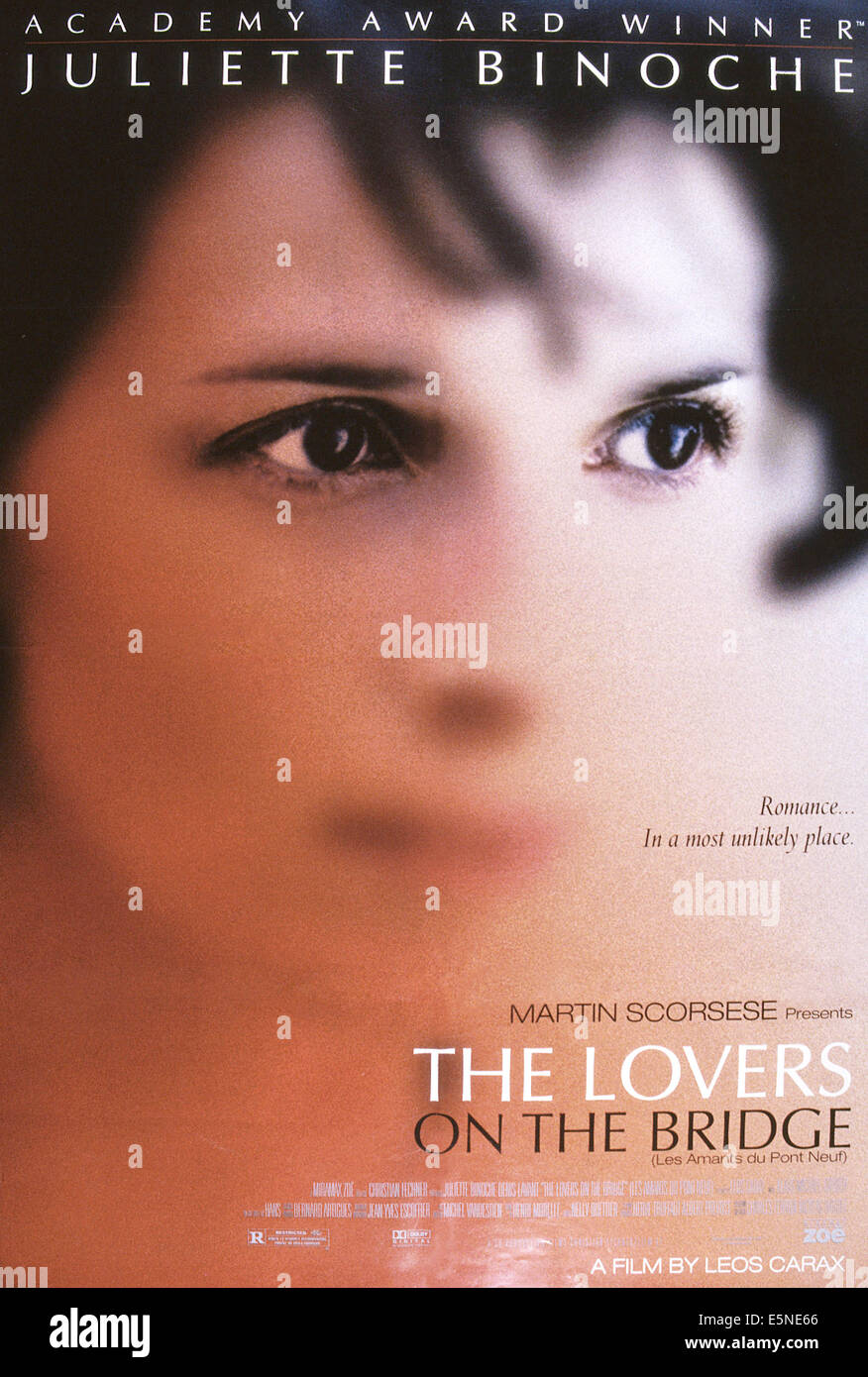 Los amantes del PontNeuf, (aka Les Amants du PontNeuf), póster, Juliette Binoche, 1991 Los amantes del PontNeuf, (aka Les Amants du PontNeuf), póster, Juliette Binoche, 1991