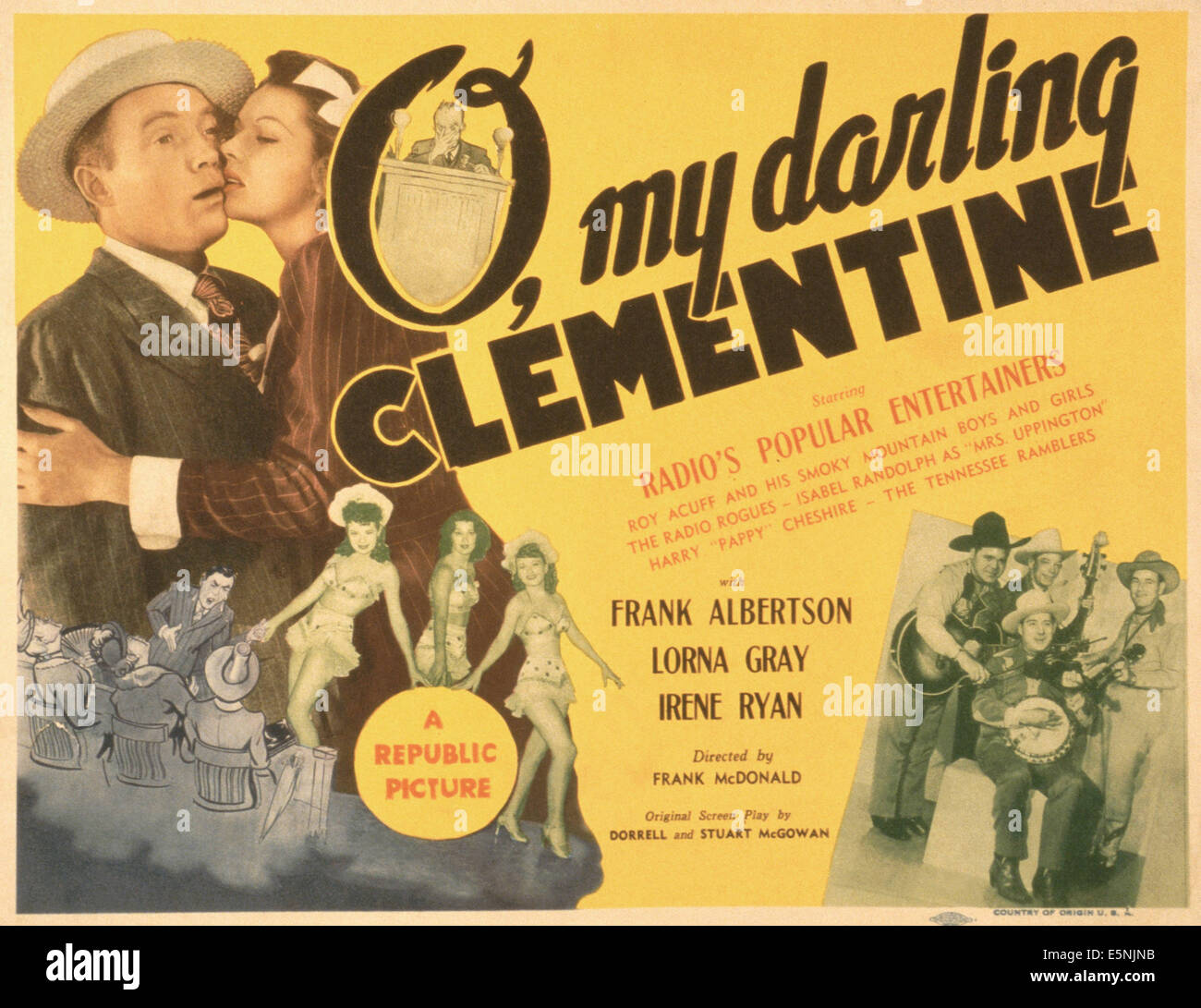 Oh My Darling Clementine Nosotros Poster De Izquierda A Derecha Frank Albertson Lorna Gray 1943 Fotografia De Stock Alamy
