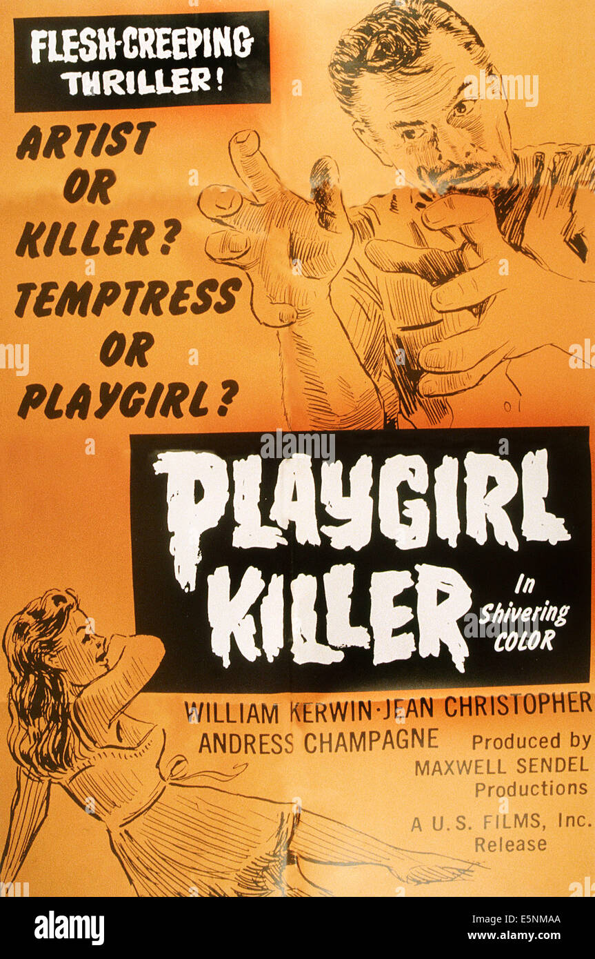 PLAYGIRL asesino, (también conocido como señuelo para el terror), nosotros póster, William Kerwin (arriba), 1968 Foto de stock
