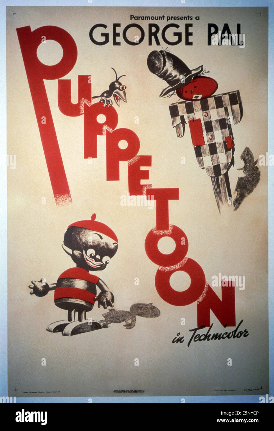 Cartel Genérico para George Pal Puppetoons, 1940 Foto de stock