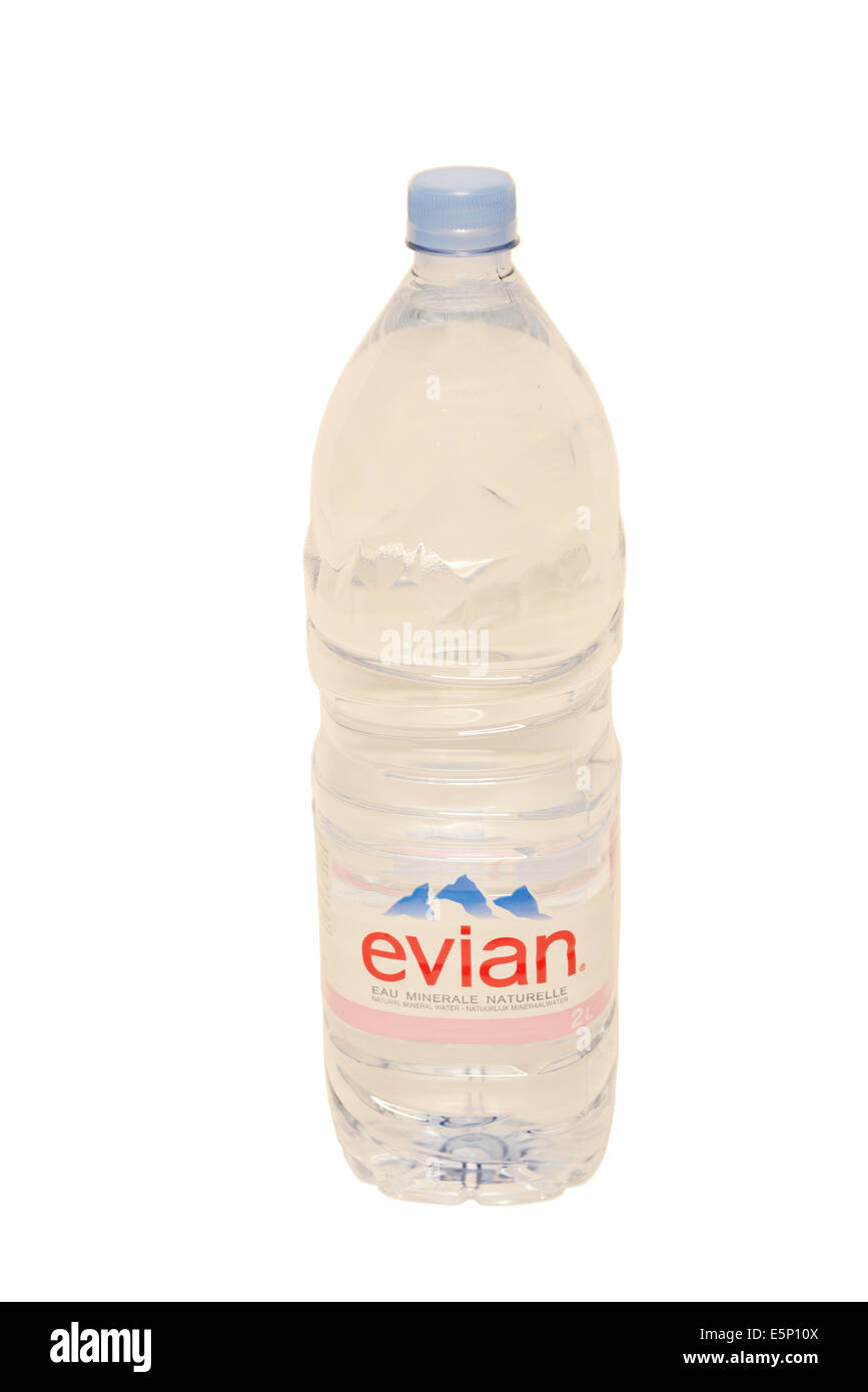 Agua mineral Evian Foto de stock