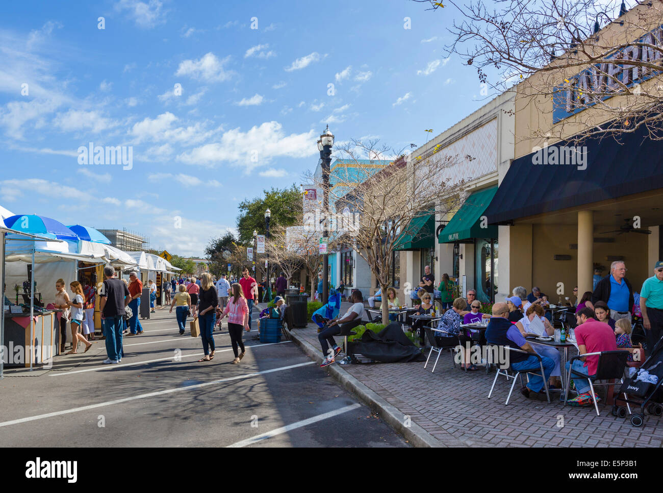 El distrito de San Marcos de Jacksonville durante el Festival de Arte de San Marcos, en noviembre de 2013, Florida, EE.UU. Foto de stock
