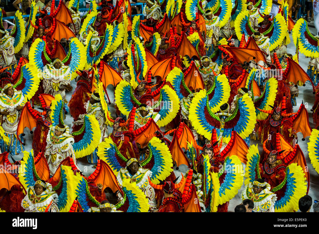 Desfile de Samba, el Carnaval de Río, Río de Janeiro, Brasil Foto de stock