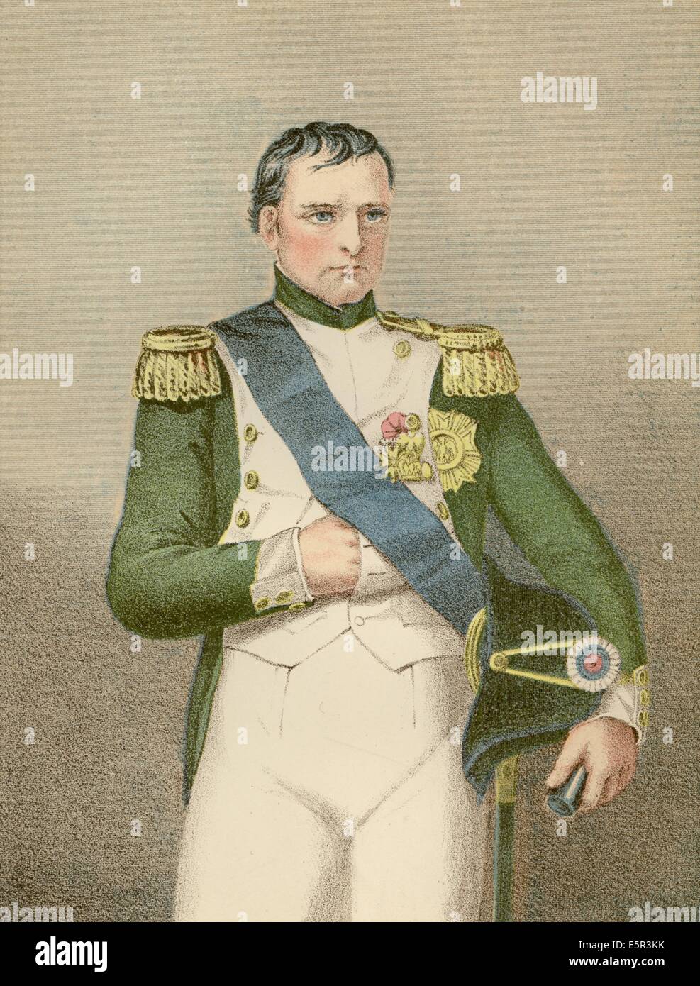 Retrato de Napoleón Bonaparte, emperador de Francia Foto de stock