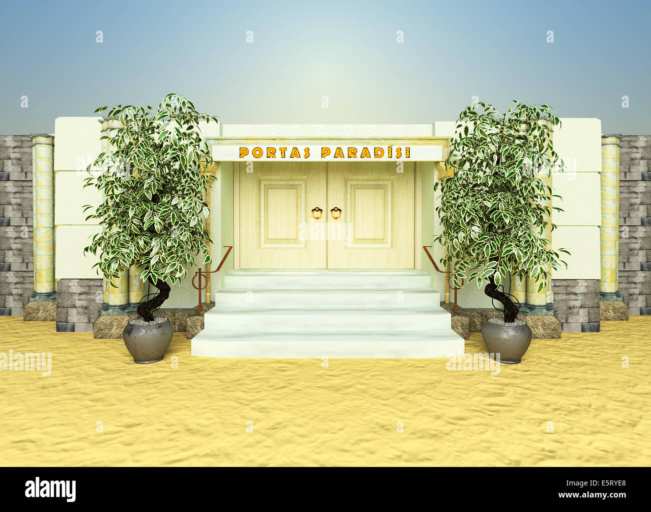 Puerta de la Biblia en el paraíso Fotografía de stock - Alamy